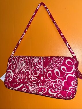 NWT Vera Bradley Purse Knot Just a Clutch Twirly Bird Pink Shoulder Bag